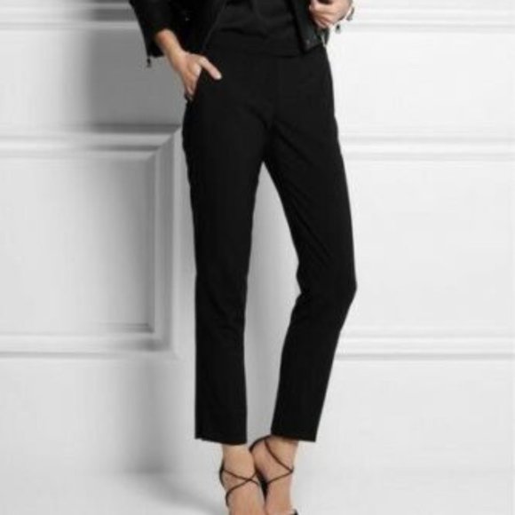 Theory Pants - Theory Quila Black 100% Viscose Cropped Pleated Dress Pants, Size 10